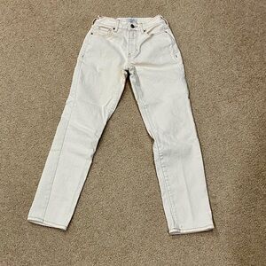 PacSun Cream Stretch Mom Jeans size 22
